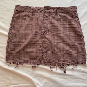 Sky and Sparrow Plaid Skirt